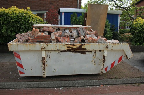 Large skip bin ready for waste collection in Blackfriars