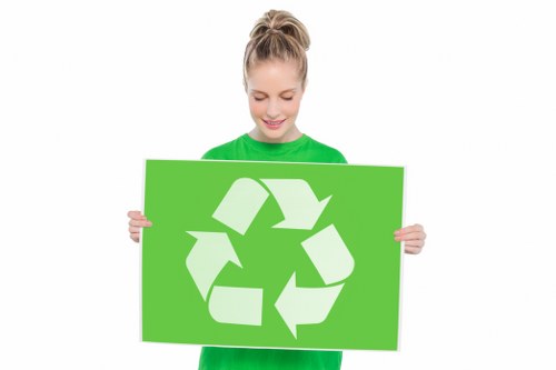Professional team conducting garage clearance